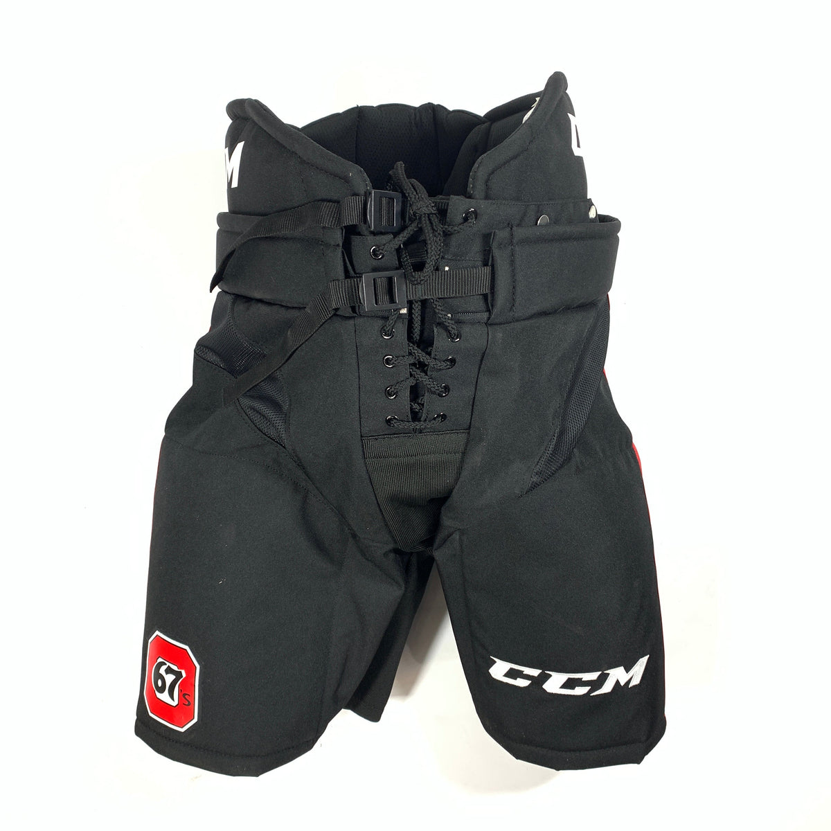 CCM HP31 - OHL Pro Stock Hockey Pants (Black/Red/White) – HockeyStickMan  Canada