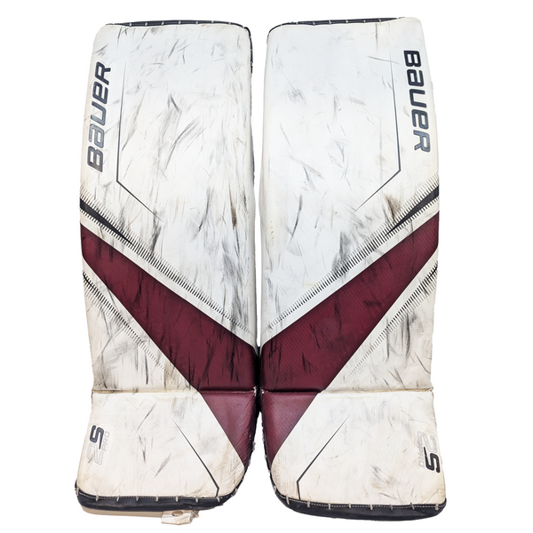 Bauer Supreme 2S Pro - Used Pro Stock Goalie Pads (White/Maroon)