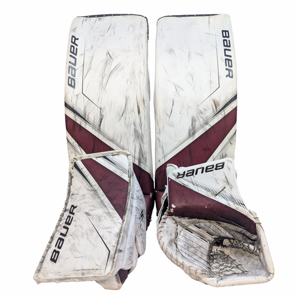 Bauer Supreme 2S Pro - Used Pro Stock Goalie Pads (White/Maroon)