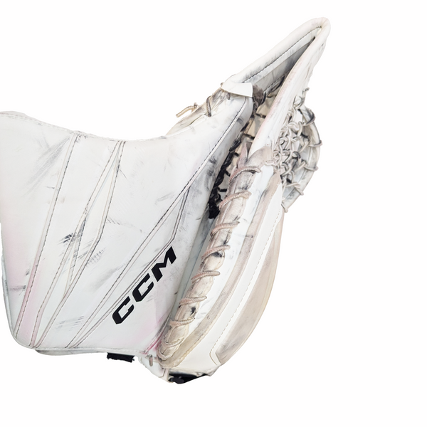 CCM Axis XF - Used Pro Stock Goalie Glove (White)