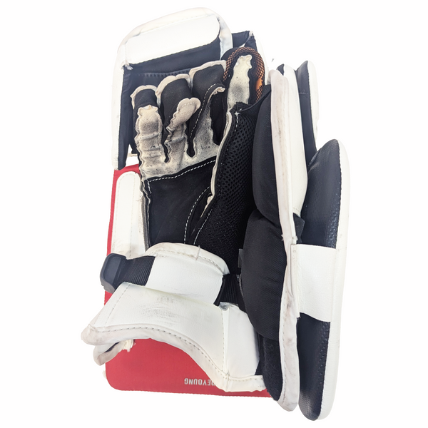 CCM Axis 2 - Used Pro Stock Goalie Blocker (White/Red)