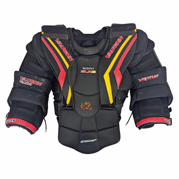 Vaughn Ventus SLR2 Pro Carbon - Used Pro Stock Goalie Chest Protector (Black/Red/Yellow)