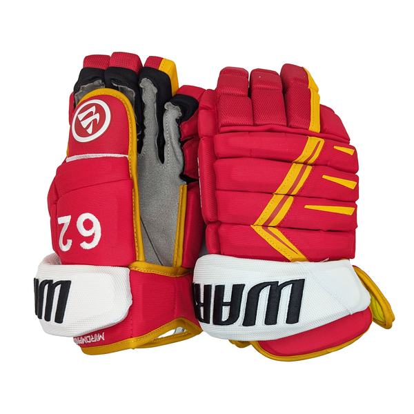 Warrior Alpha DX - NHL Pro Stock Glove - Daniil Miromanov (Red/Yellow)