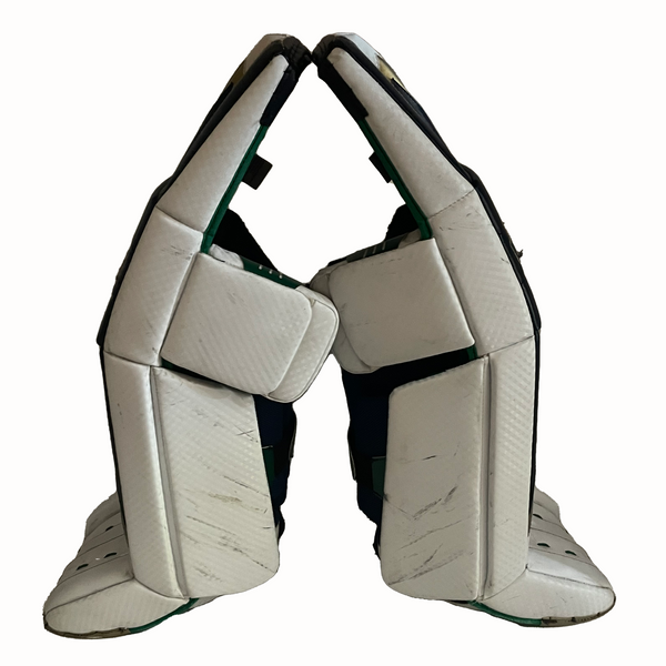 Vaughn Velocity V9 - Used Pro Stock Senior Goalie Pads (Navy/White/Green)