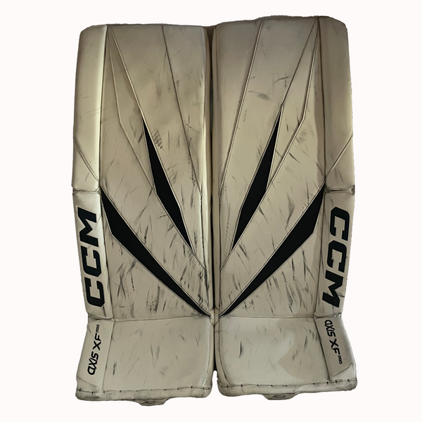CCM Axis XF Pro - Used Pro Stock Goalie Pads (White/Blue)