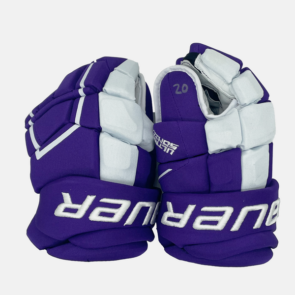 Bauer Supreme Ultrasonic - NCAA Pro Stock Gloves - (Purple/White)