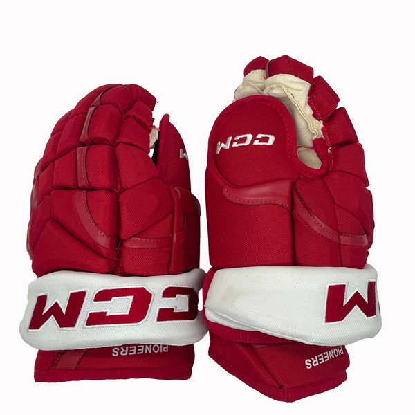 CCM HG12XP - NCAA Pro Stock Gloves - (Red/White)