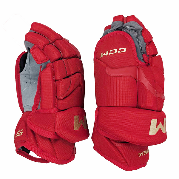 CCM HG12 - NHL Pro Stock Glove - Jonathan Huberdeau (Red/Gold Heritage)