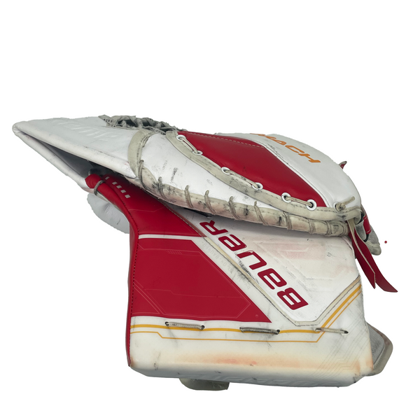 Bauer Supreme Mach - Used Pro Stock Goalie Glove - Dan Vladar (White/Red)