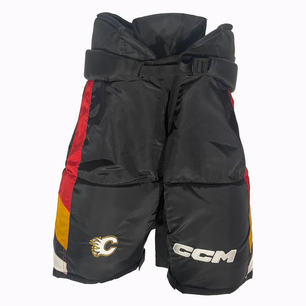 CCM HP70 - NHL Pro Stock Hockey Pant - Calgary Flames (Black/Red/Yellow Reverse Retro)