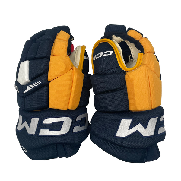 CCM HGTKXP - Intermediate Pro Stock Glove (Navy/Yellow)