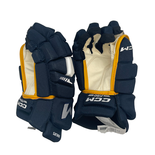 CCM HGTKXP - Intermediate Pro Stock Glove (Navy/Yellow)