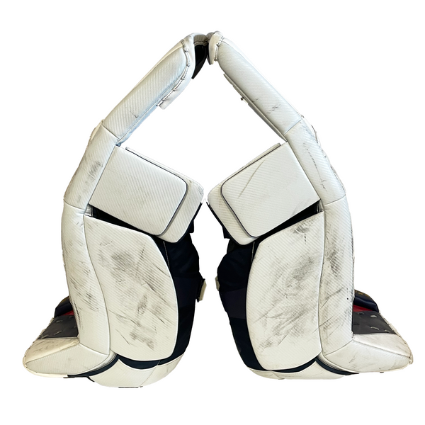 CCM Extreme Flex 5 - Used Pro Stock Goalie Pads (White/Navy/Red)