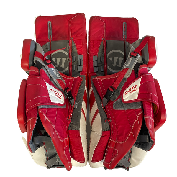 Warrior Ritual GT2 - Used Intermediate Goalie Pads (White/Red)