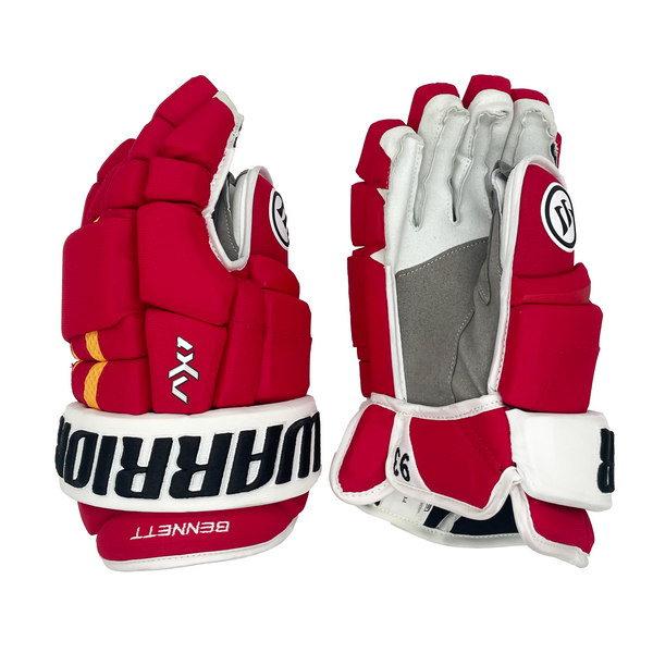 Warrior Dynasty AX1 - NHL Pro Stock Glove - Sam Bennett (Red/Yellow/White)