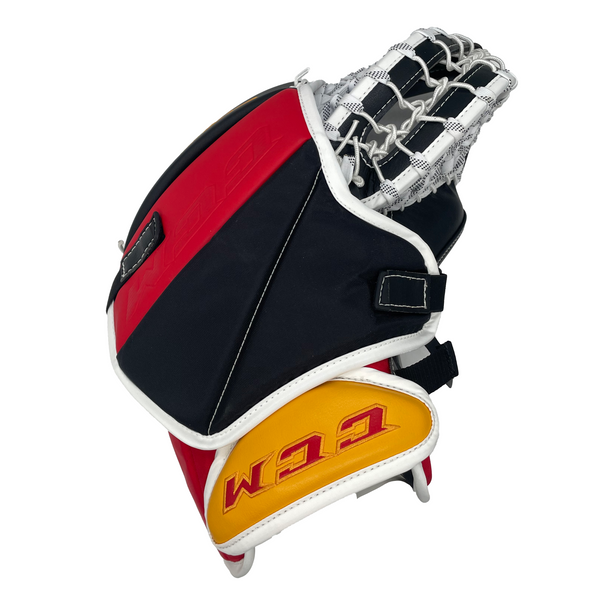 CCM Extreme Flex 5 - New Pro Stock Goalie Glove Set - Oscar Dansk (Black/Red/Yellow)