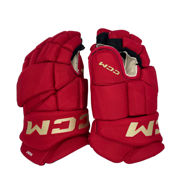 CCM HGJSPP - NHL Pro Stock Glove - Dryden Hunt (Red/Gold) *Heritage Classic*