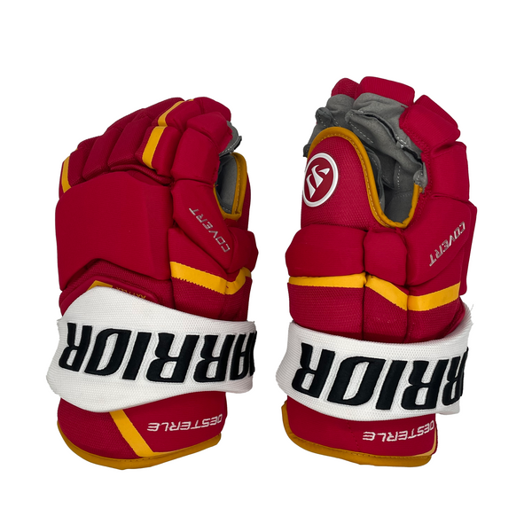 Warrior Covert QRL - NHL Pro Stock Glove - Jordan Oesterle (Red/Yellow/White)