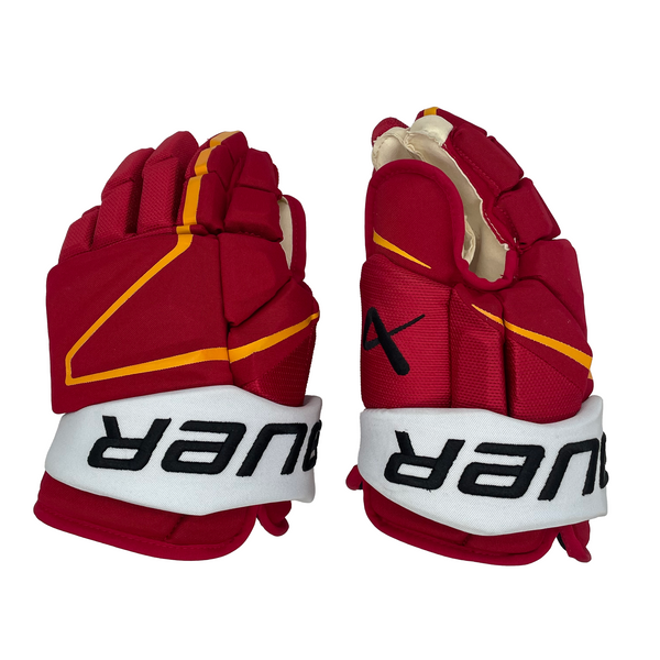 Bauer Vapor Hyperlite - NHL Pro Stock Glove - Trevor Lewis (Red/Yellow/White)