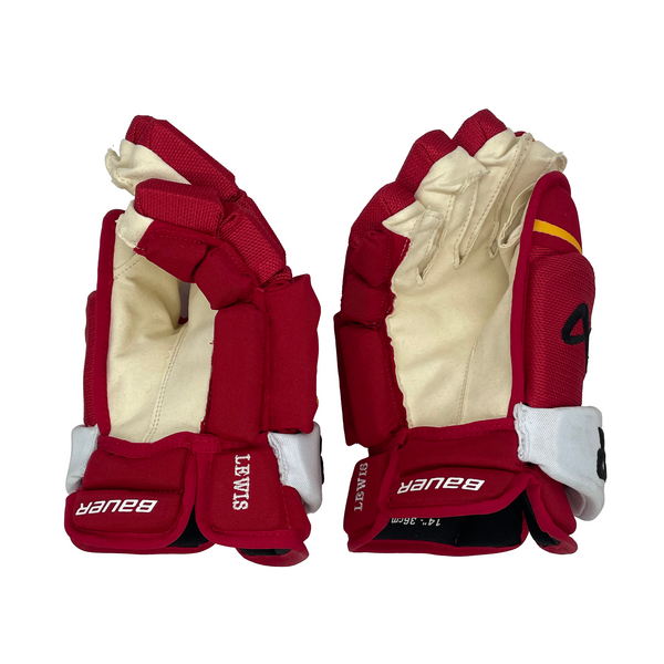 Bauer Vapor Hyperlite - NHL Pro Stock Glove - Trevor Lewis (Red/Yellow/White)