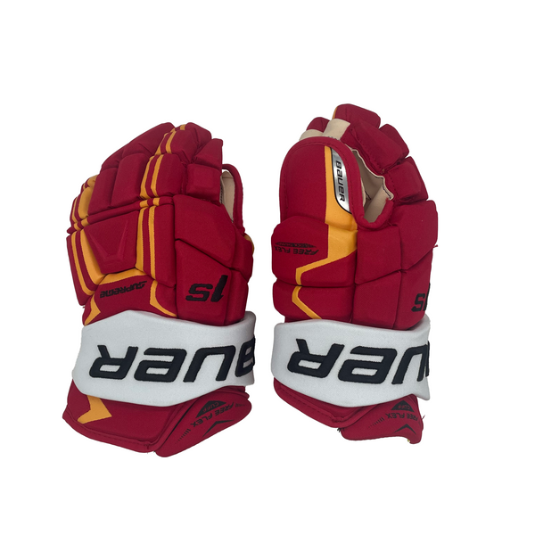 Bauer Supreme 1S - NHL Pro Stock Glove - Oliver Kylington (Red/Yellow/White)