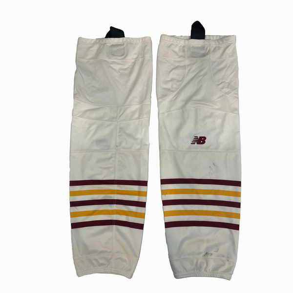 NCAA - Used New Balance Hockey Socks "Fenway Series" (Beige/Gold/Maroon)