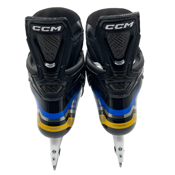 CCM Jetspeed FT6 Pro - Pro Stock Hockey Skates - Size 7W (Baby Blue/Yellow)