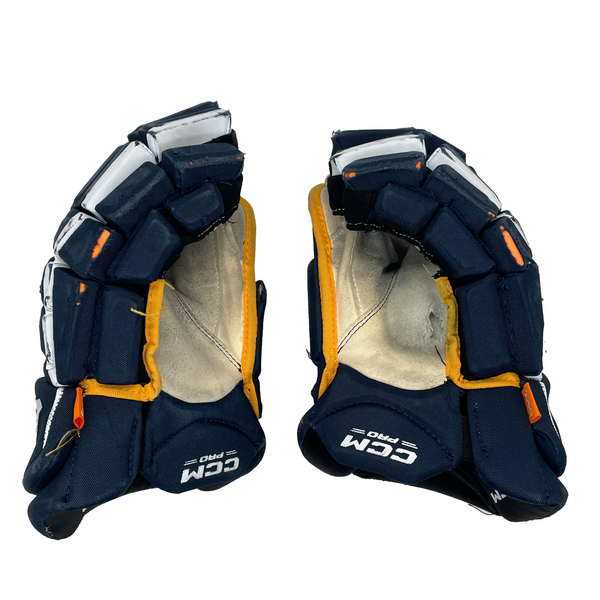 CCM HGJSXP - Used NCAA Pro Stock Glove (Navy/Yellow)