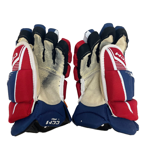 CCM HGJS - Used NHL Pro Stock Hockey Glove - Montreal Canadiens (Blue/White/Red)