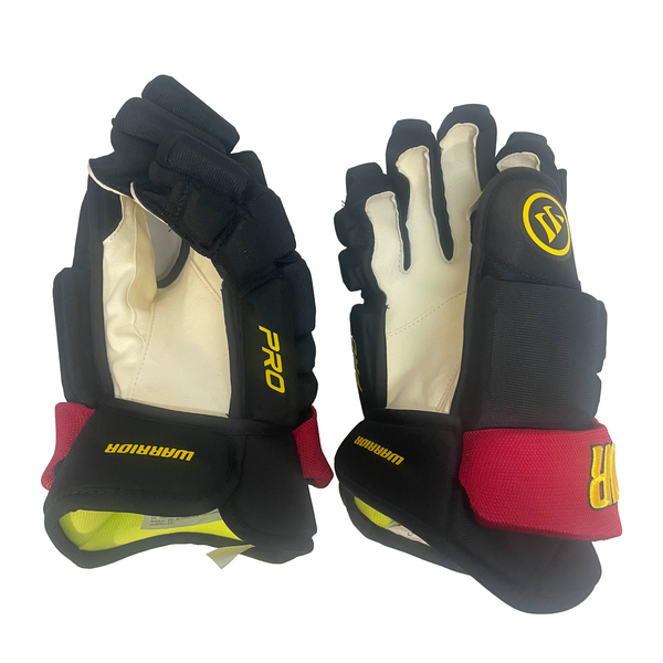 Warrior Alpha Pro - Pro Stock Hockey Gloves (Black/Red/Yellow)