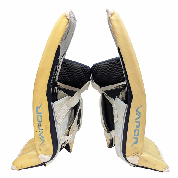 Bauer Vapor HyperLite 2 - Used Pro Stock Goalie Pads (Cream/Sky Blue/Navy)