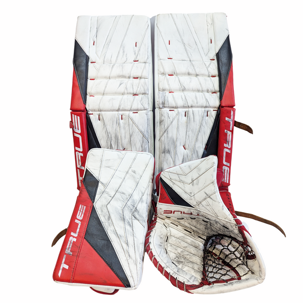 TRUE Catalyst PX3 - Used Pro Stock Goalie Pads (White/Red/Black)