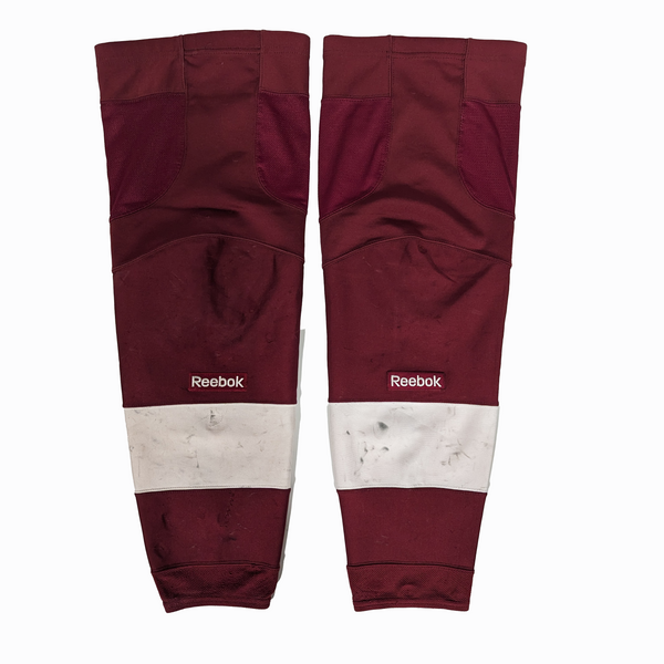 OHL - Used Reebok Hockey Socks (Maroon/White)