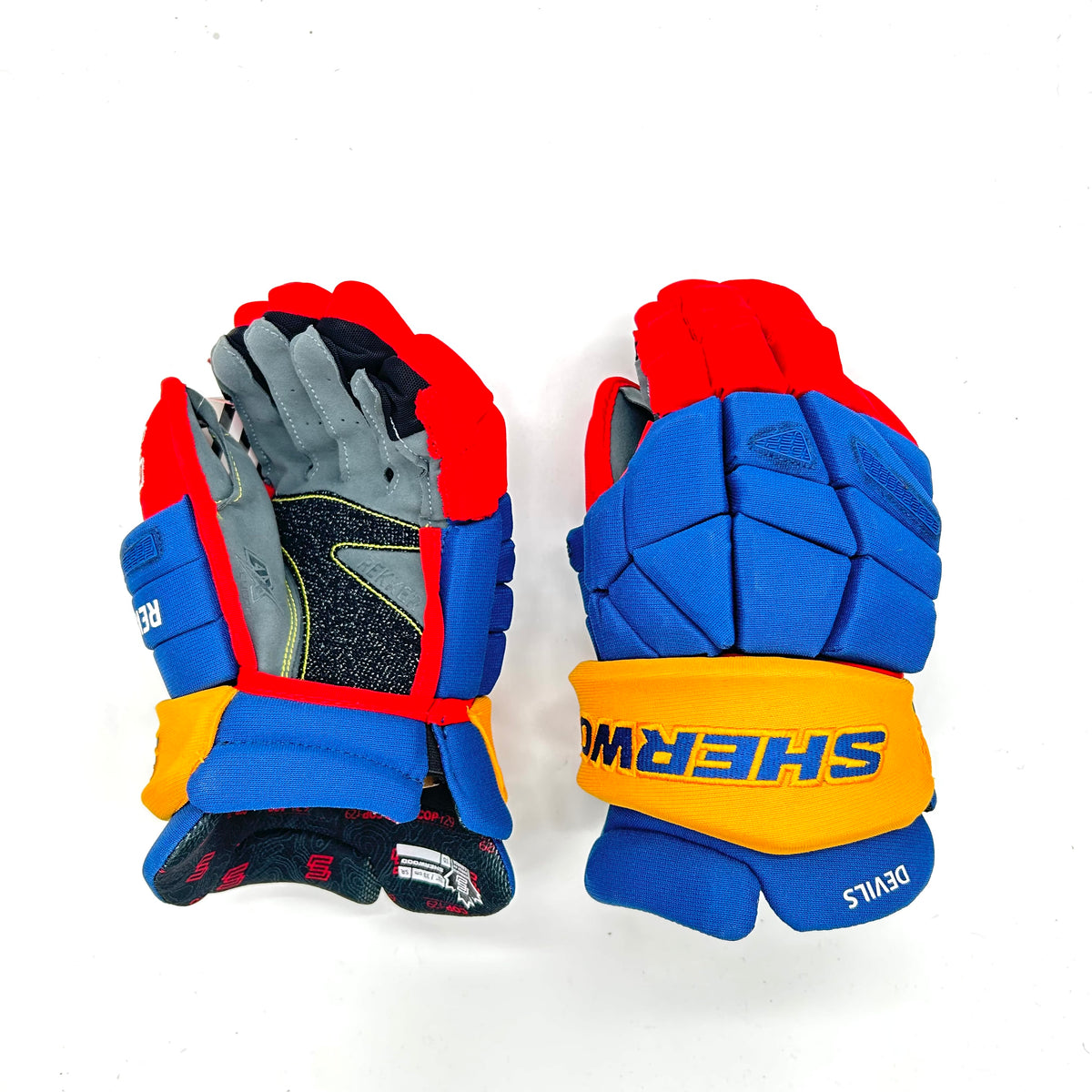 Sherwood Rekker Legend Pro - NHL Pro Stock Glove - Nashville Predators  (Navy/Yellow)