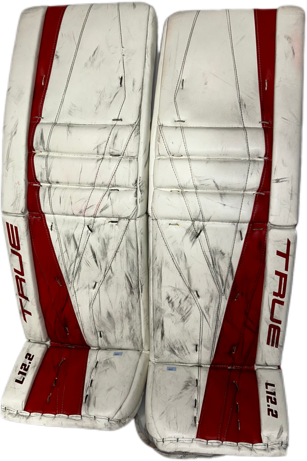 TRUE L12.2 - Used Pro Stock Goalie Pads (White/Red)