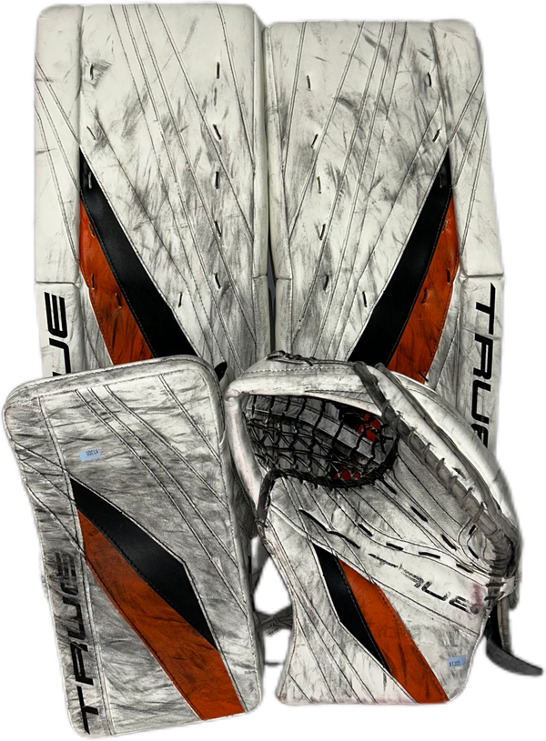 TRUE L20.2 - Used Pro Stock Goalie Full Set (White/Orange/Black)