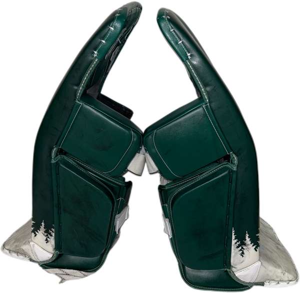 Bauer Vapor Hyperlite - Used Pro Stock Goalie Pads (Green/White)