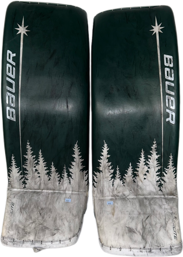 Bauer Vapor Hyperlite - Used Pro Stock Goalie Pads (Green/White)