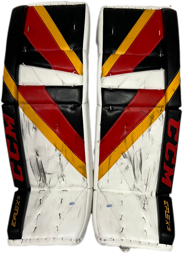 CCM Extreme Flex 5 - Used Pro Stock Goalie Full Set (White/Black/Red/Yellow)