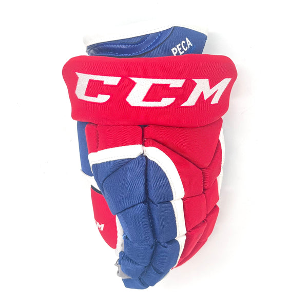 CCM HG12 - NHL Pro Stock Hockey Glove - Matthew Peca (Blue/Red/White)