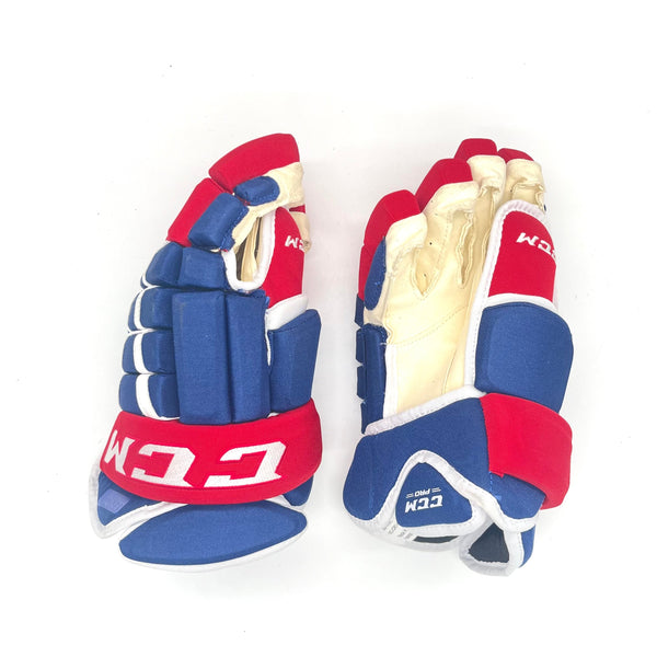 CCM HG96XP - NHL Pro Stock Glove - Brett Lernout (Blue/Red/White)