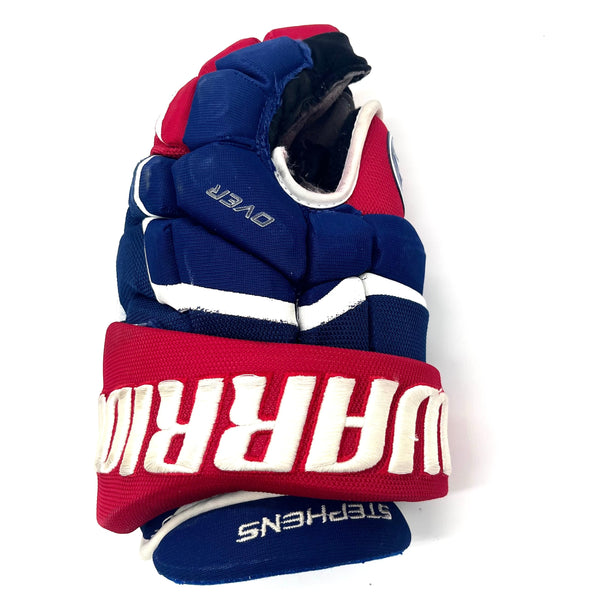 Warrior Covert QRL - Used NHL Pro Stock Glove - Mitchell Stephens (Blue/Red/White)