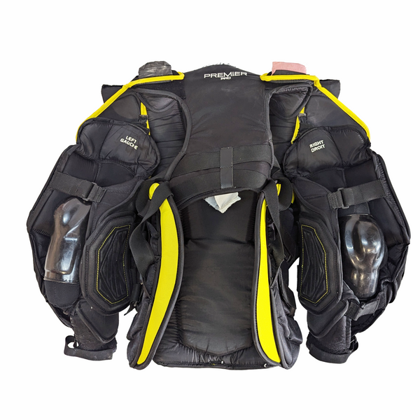 CCM Premier Pro - Used Pro Stock Goalie Chest Protector (Black/Yellow)