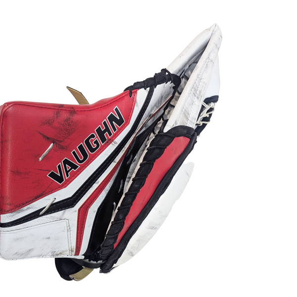 Vaughn Velocity V10 - Used Pro Stock Goalie Glove (White/Red/Black) *Practice Palm