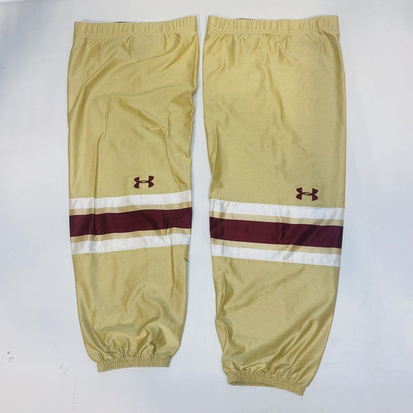 NCAA - Used Under Armour Hockey Socks (Gold/White/Maroon) -V2