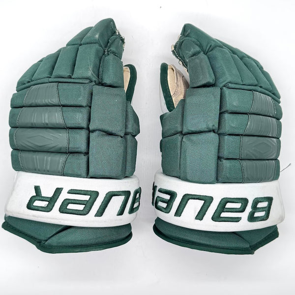 Used - Bauer Pro Series -  NCAA Pro Stock Hockey Glove (Green/White)