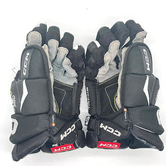 CCM AS-V Pro - Used Pro Stock Hockey Gloves (Black/White)