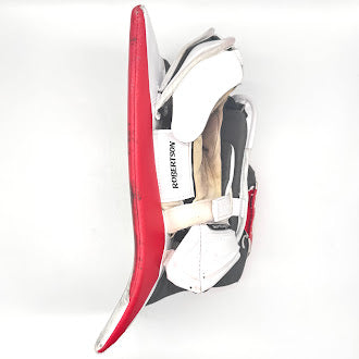 Bauer Vapor Hyperlite 2 - Used Pro Stock Goalie Blocker (White/Red)