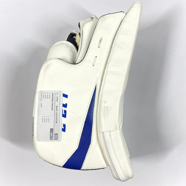 New True L12.2 - Frederick Andersen NHL Pro Stock Goalie Blocker (White/Blue)