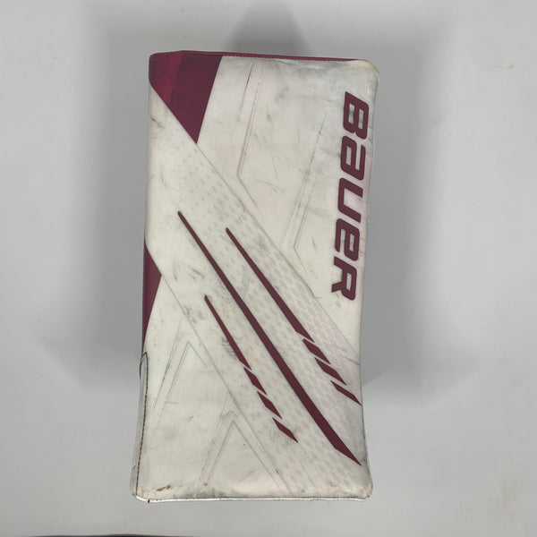 Used Bauer Vapor Hyperlite - Pro Stock Goalie Blocker (White/Maroon)